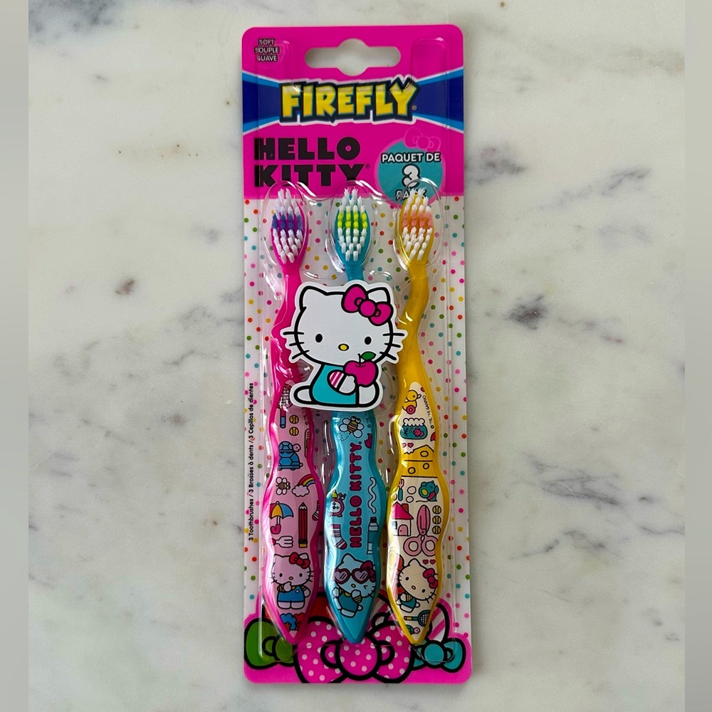 Hello Kitty Kid’s Toothbrushes- 3 Pack - SOFT